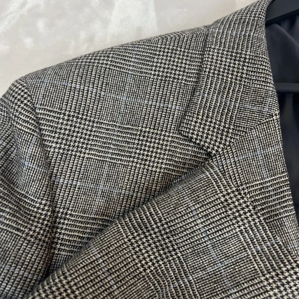 Brooks Brothers 1818 Madison Blazer Mens 50XL Glen Plaid Wool Loro‎ Piana Preppy